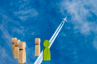Aufstellungs-Coaching-Figuren-Flug #systemsche Lösung #Abheben durch Aufstellung #Coaching mit Aufstellungs-Figuren